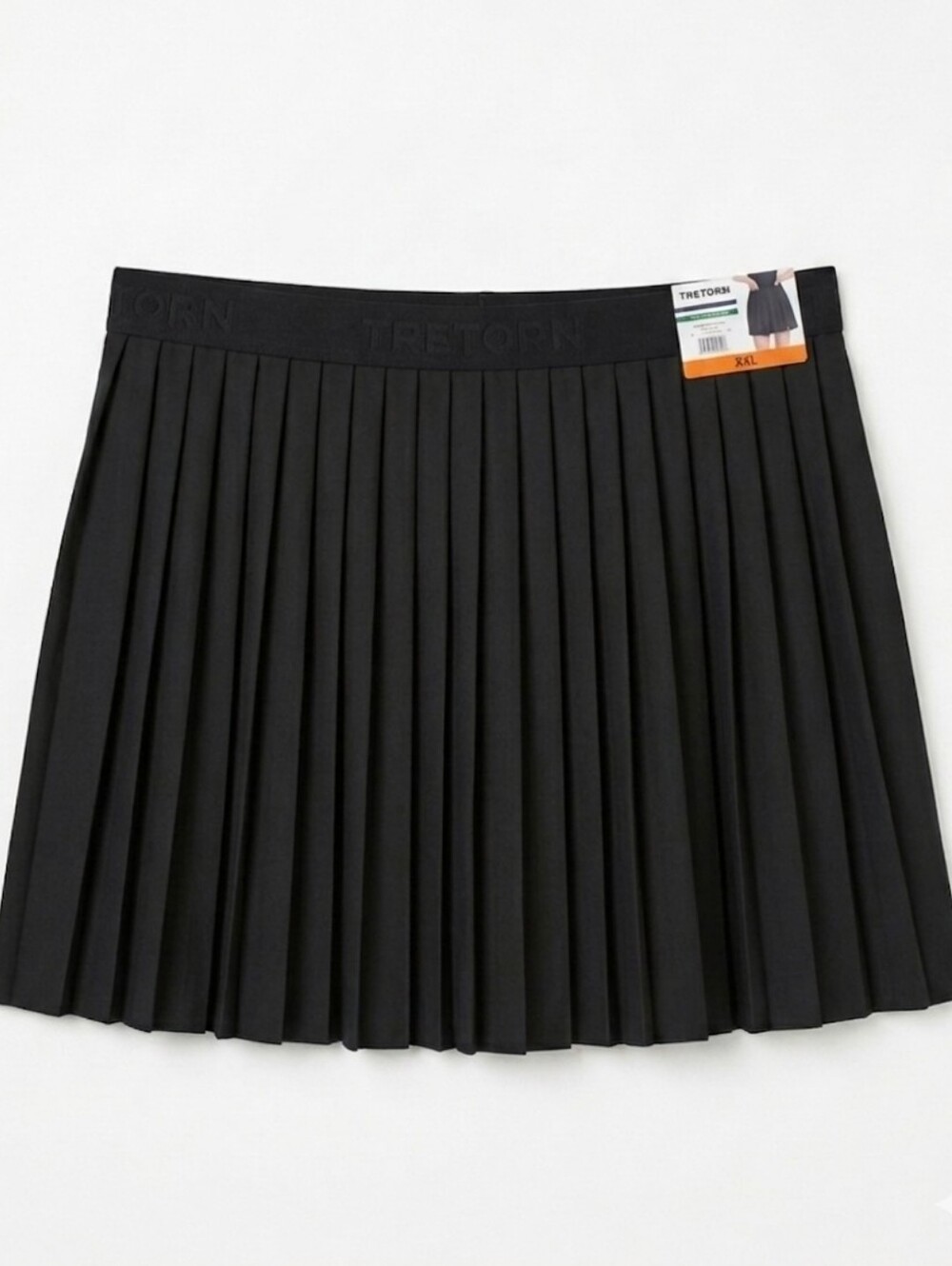NWT Size XXL Tretorn Black Pleated Skort Hidden Pocket Tennis Sporty Casual